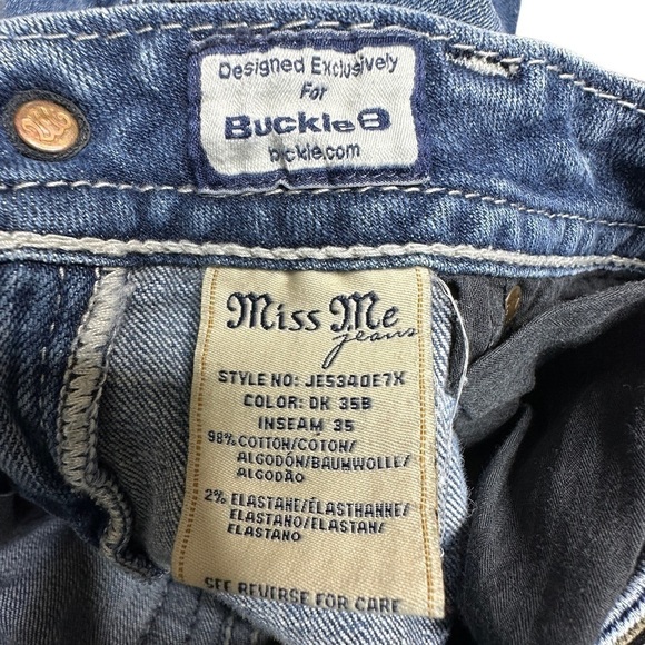 MIss Me Buckle Easy Boot cross embellished jeans 27 - Picture 10 of 10